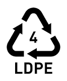 نماد LDPE با کد رزین 4